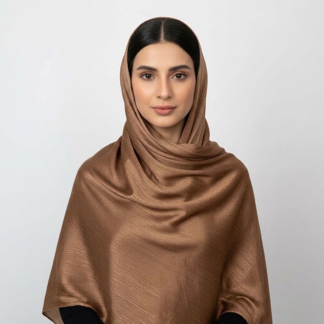 Crinkle Silk Hijab – Golden