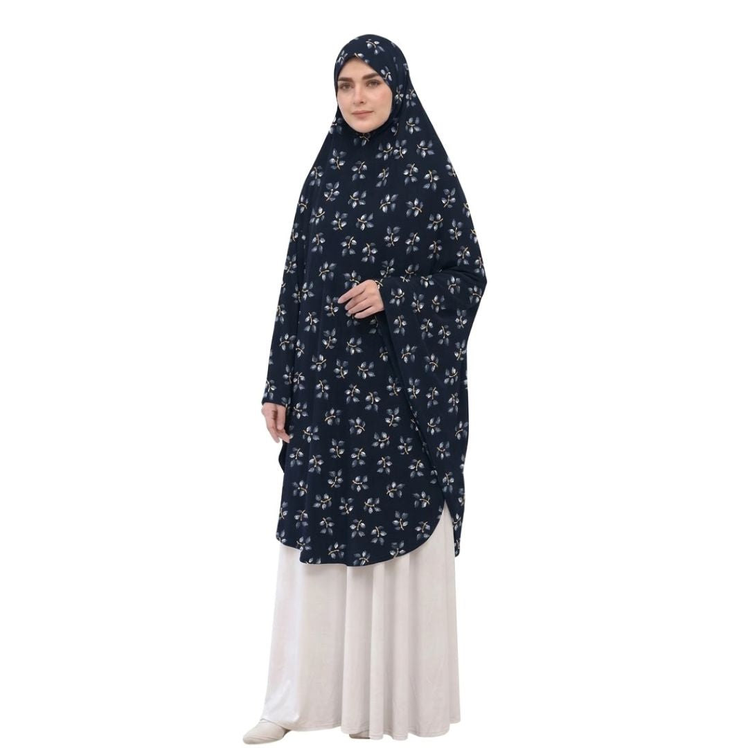 Printed Namaz Makhna - green gray flowers