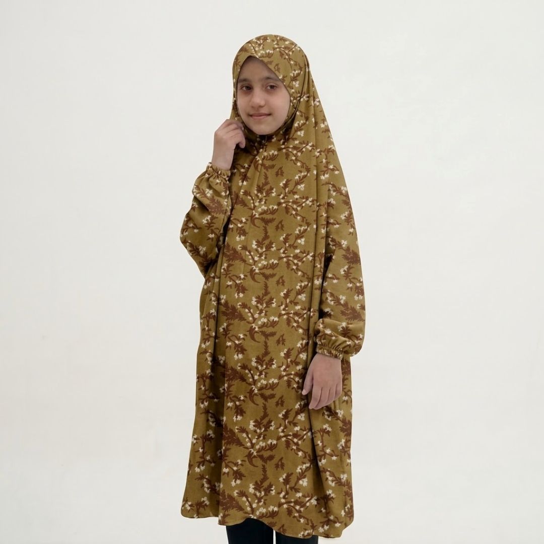 Kids Namaz Chadar - Teal daisy print