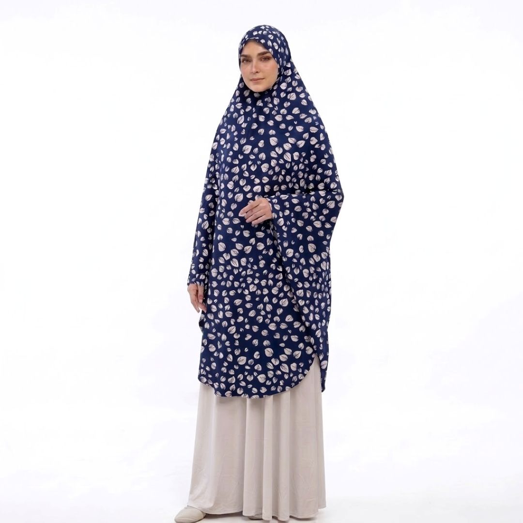 Printed Namaz Makhna - white leaves