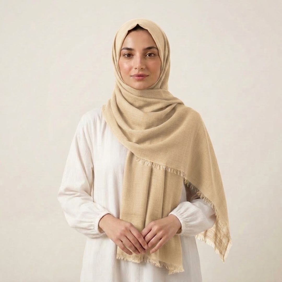 Turkish Lawn Hijab - Off White