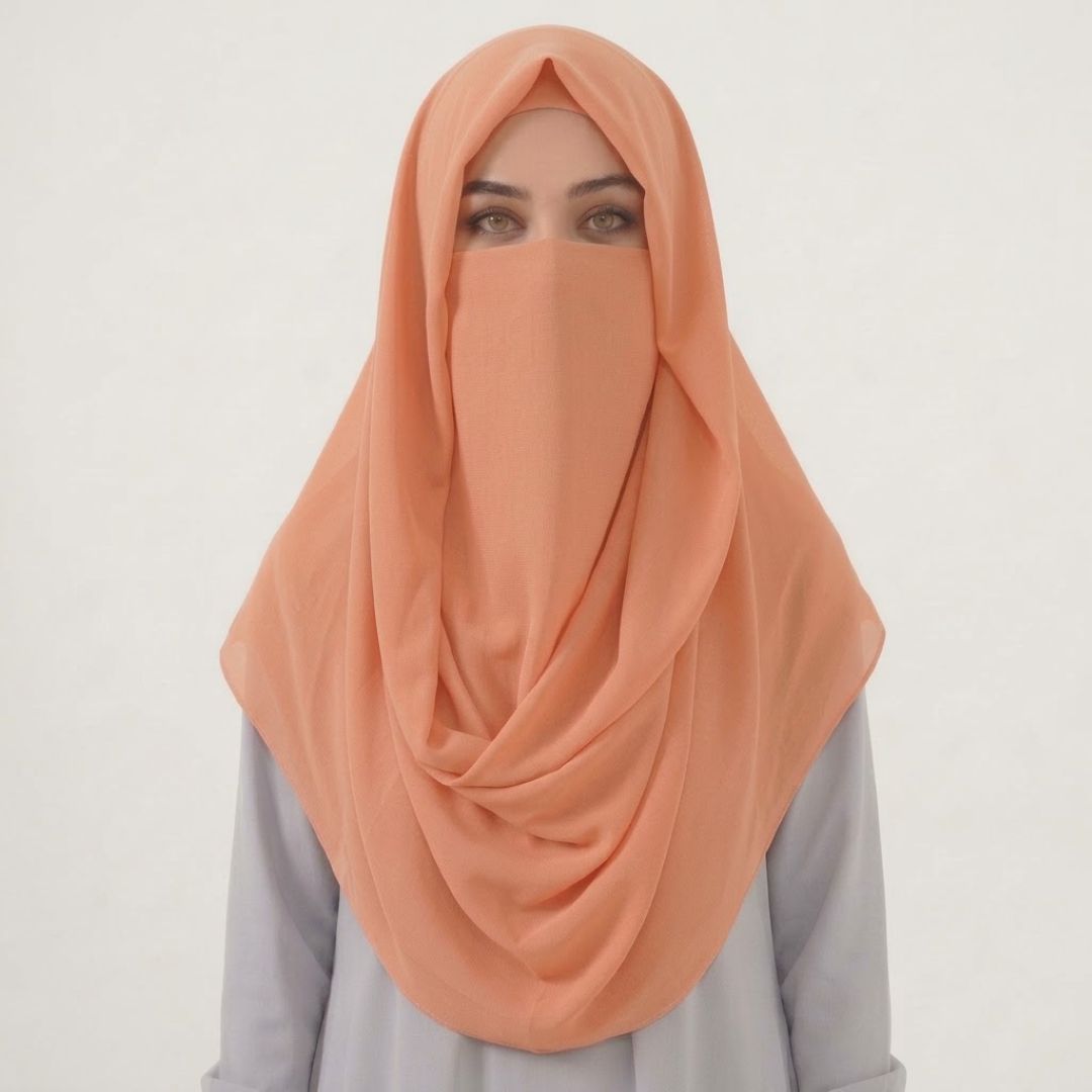 Premium Misri Hijab - Peach