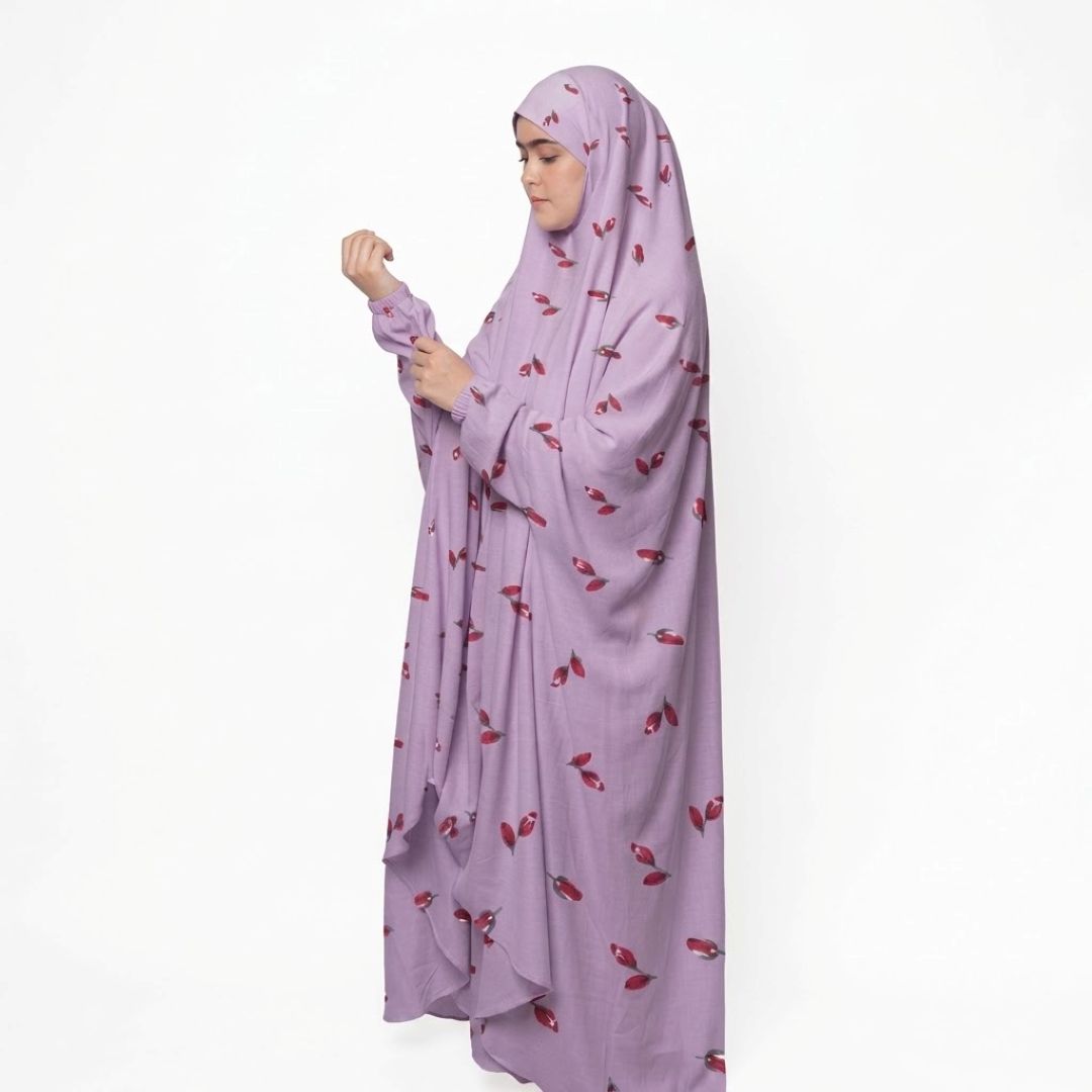 Namaz Chadar with naqab– light Purple