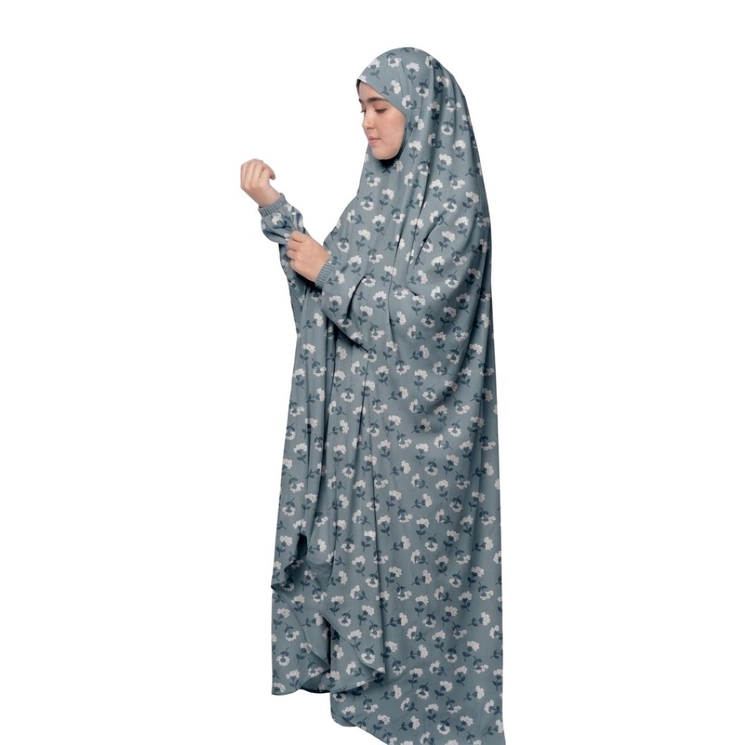 Namaz Chadar with naqab – Slate Grey