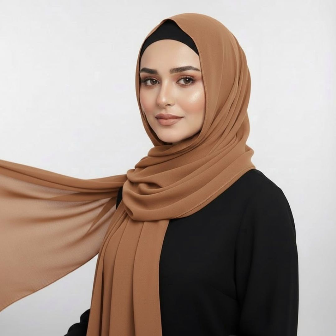Light Brown Chiffon Hijab