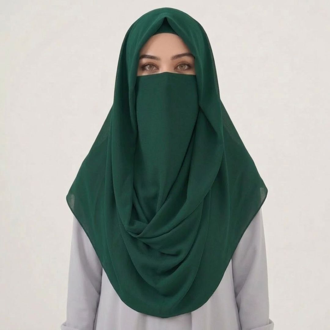 Premium Misri Hijab - Bottle Green