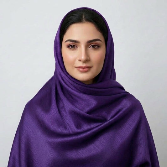 Crinkle Silk Hijab – Dark Brown