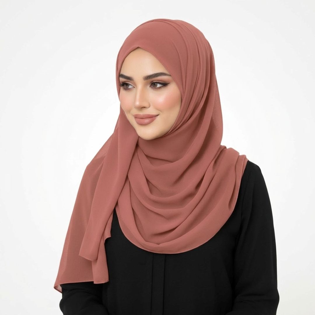 Dusty Rose Chiffon Hijab