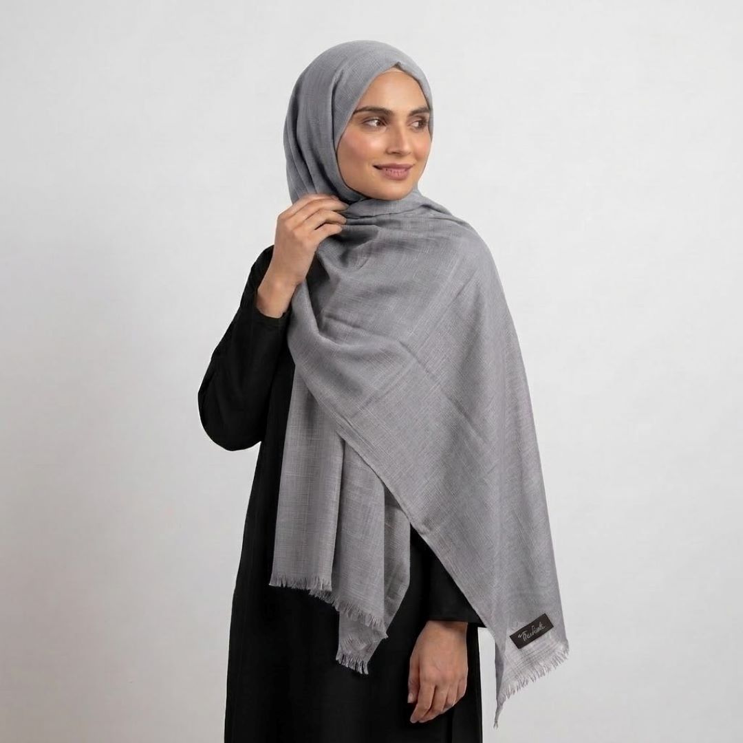 Turkish Lawn Hijab - Gray