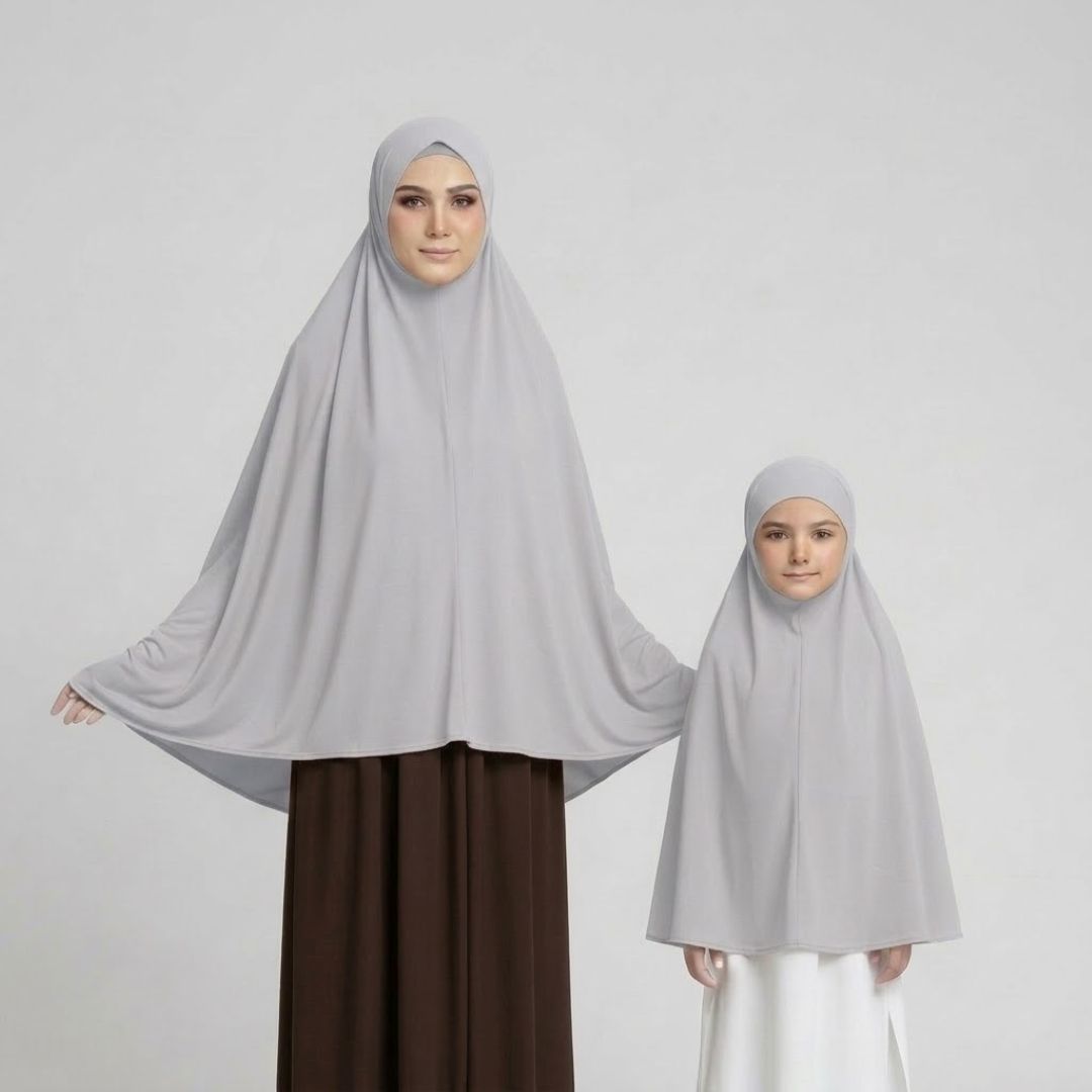 Mother & Baby Namaz Makhna - Gray