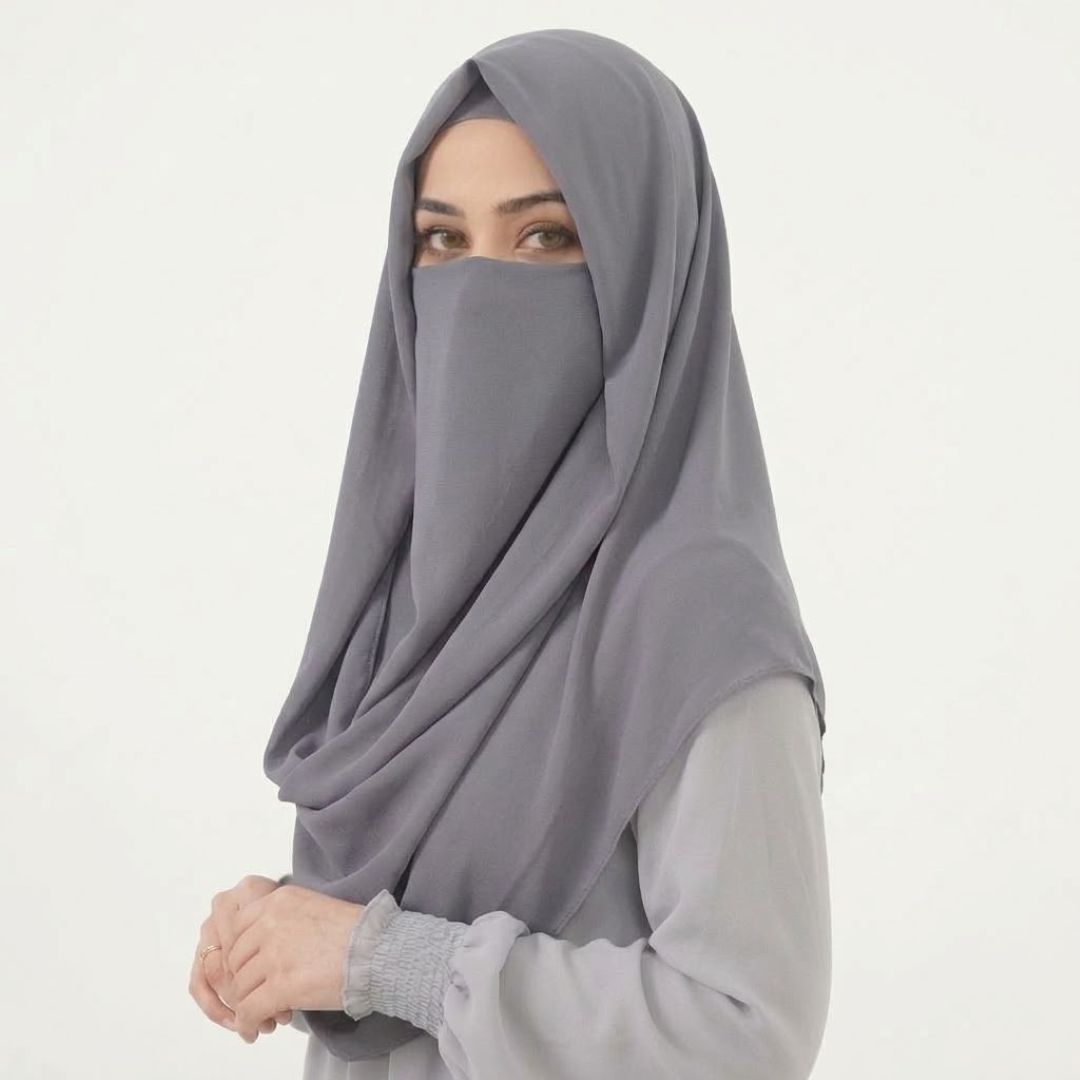 Premium Misri Hijab - Gray