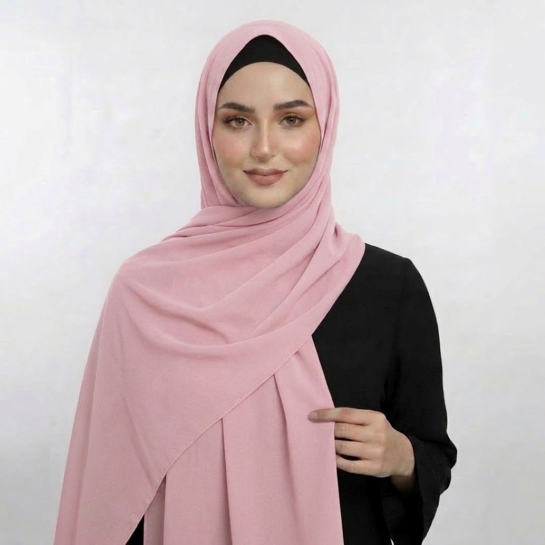 Light Pink Chiffon Hijab