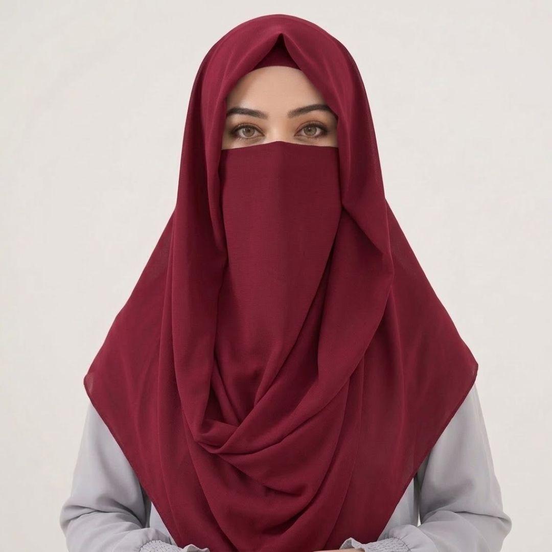 Premium Misri Hijab - Maroon