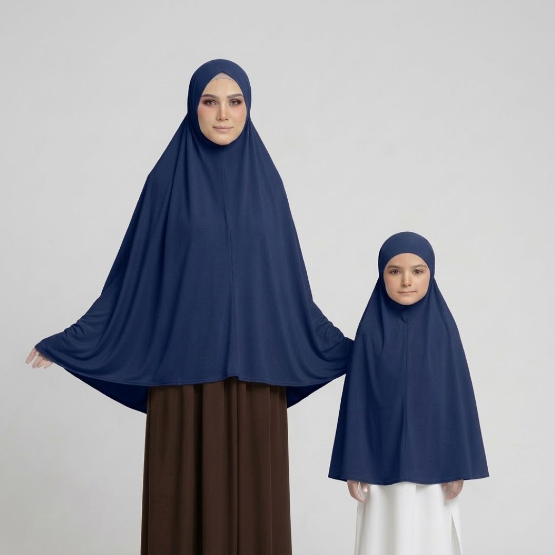 Mother & Baby Namaz Makhna - Navy Blue
