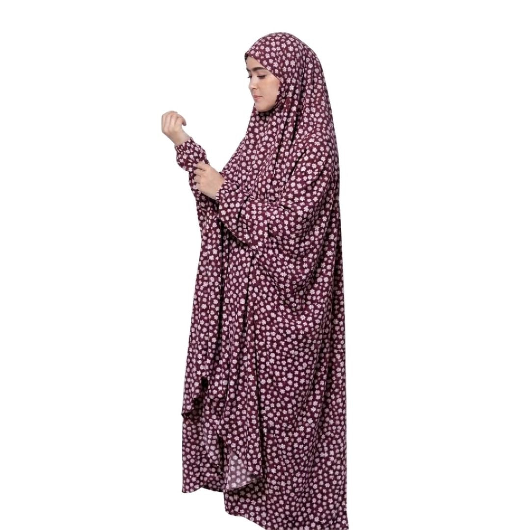 Namaz Chadar with naqab – Floral Print