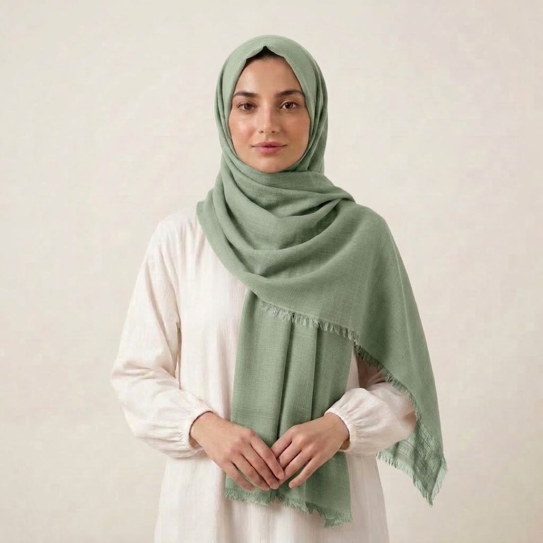 Turkish Lawn Hijab – Sage Green